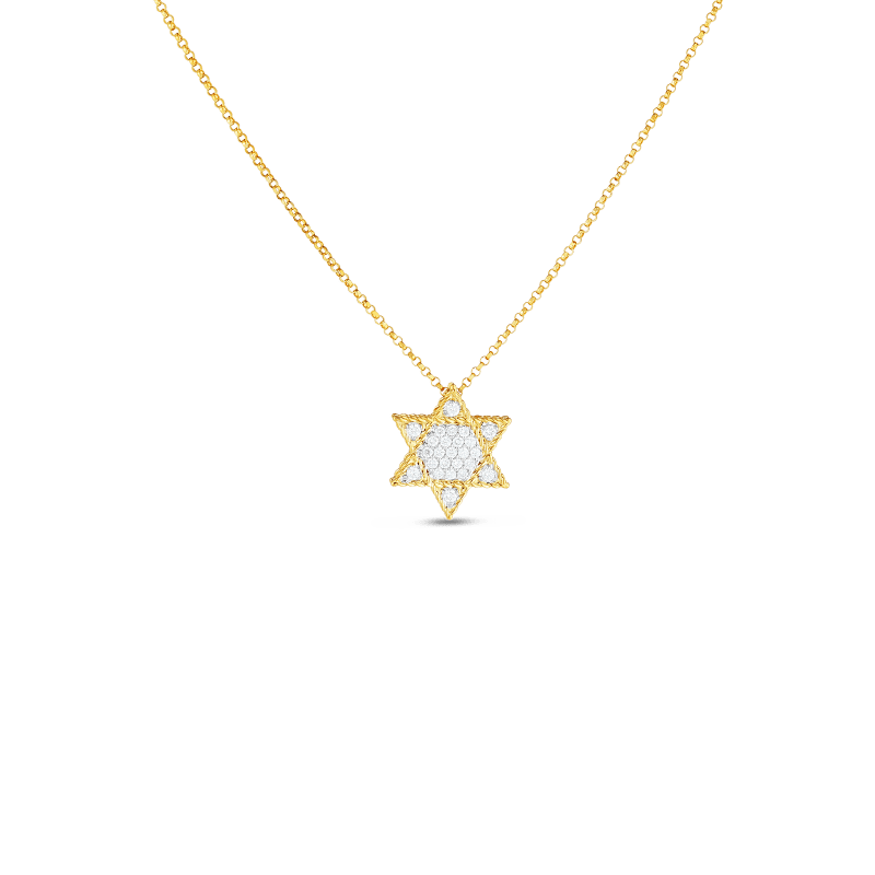 roberto coin 18kt gold princess star of david pendant with diamonds roberto coin 18kt gold princess star of david pendant with diamonds