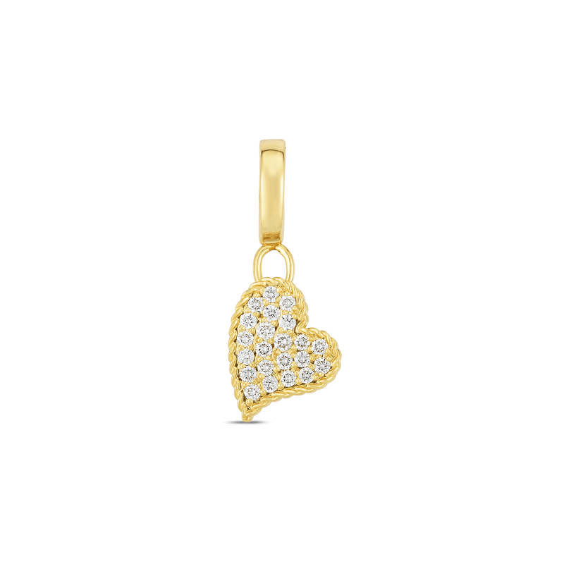 roberto coin 18k gold & diamond princess heart charm roberto coin 18k gold & diamond princess heart charm