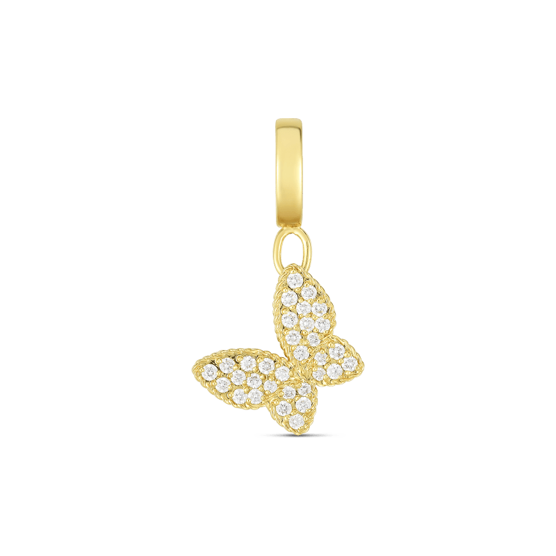 roberto coin 18k gold & diamond princess butterfly charm roberto coin 18k gold & diamond princess butterfly charm