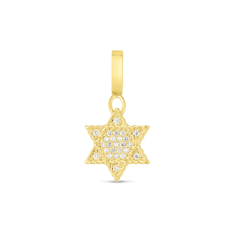 roberto coin 18k gold & diamond princess star of david charm roberto coin 18k gold & diamond princess star of david charm