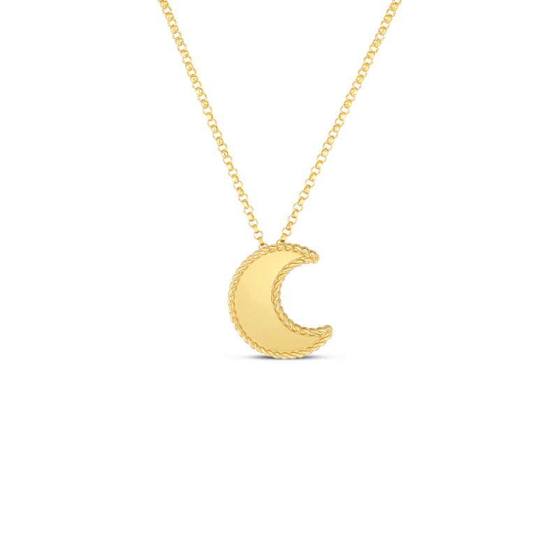 roberto coin 18k princess crescent moon pendant on chain roberto coin 18k princess crescent moon pendant on chain