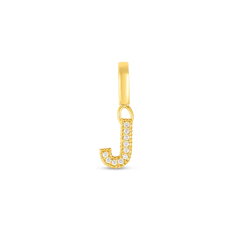 roberto coin 18k gold & diamond princess letter ‘j’ charm roberto coin 18k gold & diamond princess letter ‘j’ charm