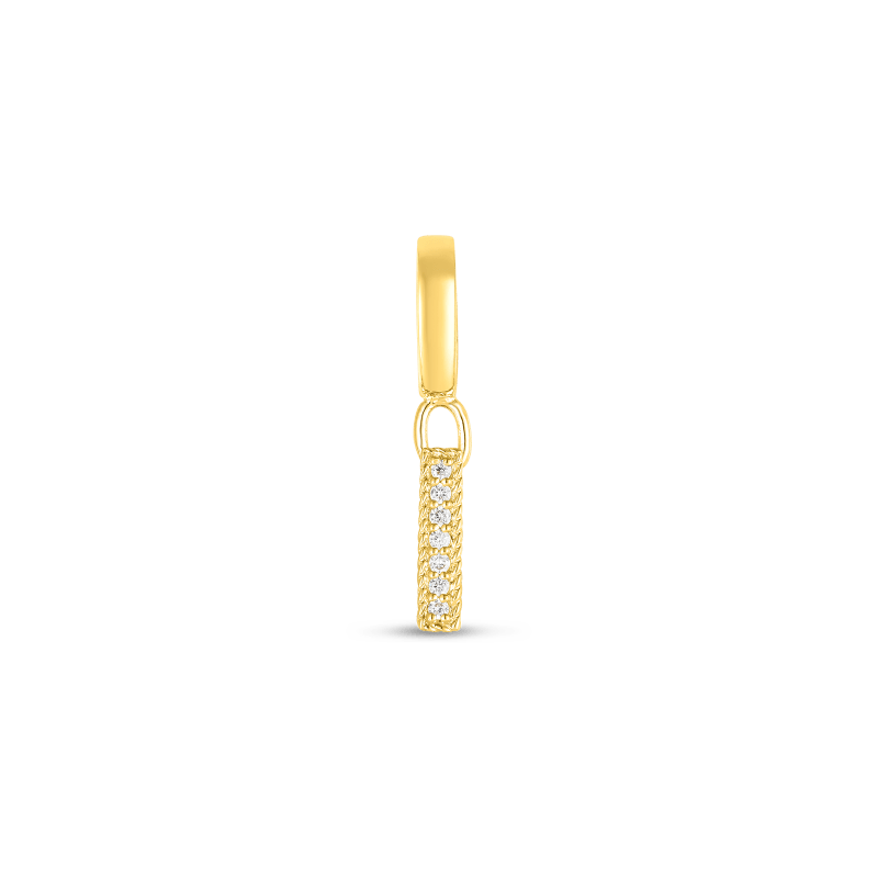 roberto coin 18k gold & diamond princess letter ‘i’ charm roberto coin 18k gold & diamond princess letter ‘i’ charm