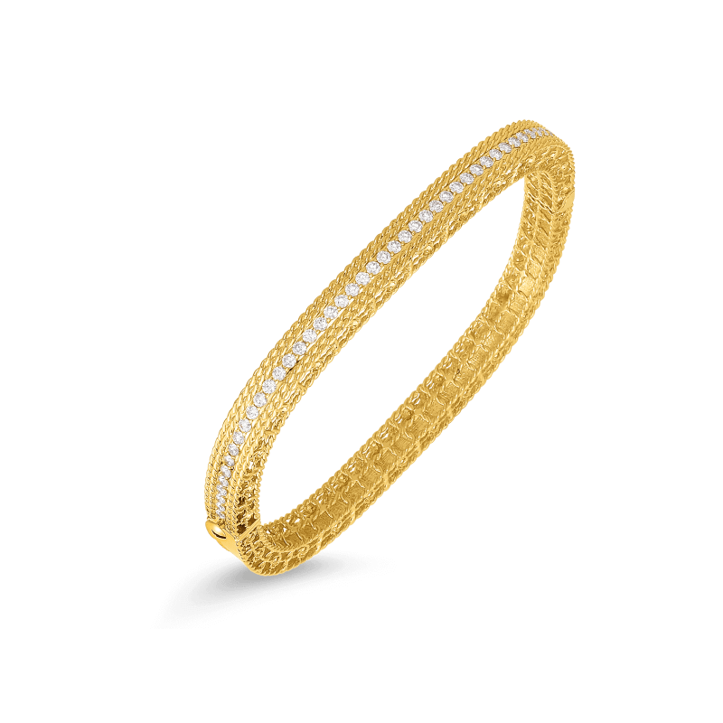 roberto coin narrow bangle with diamonds roberto coin narrow bangle with diamonds