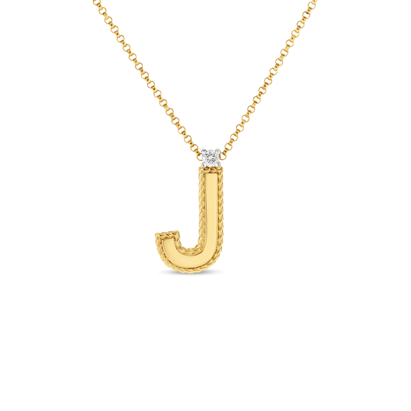 roberto coin block letter pendant “j†roberto coin block letter pendant “jâ€