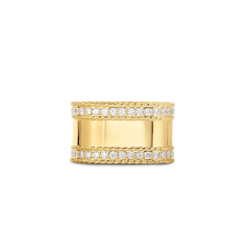 roberto coin ring with diamond edges roberto coin ring with diamond edges