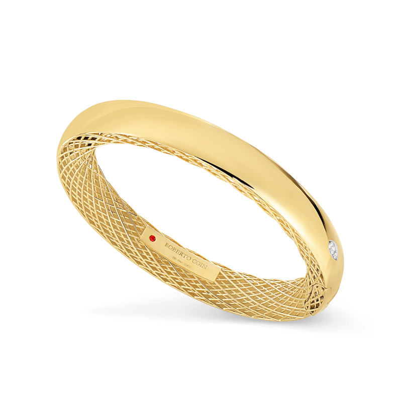 roberto coin slim bangle with diamonds roberto coin slim bangle with diamonds