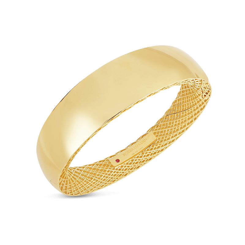 roberto coin wide gold bangle roberto coin wide gold bangle