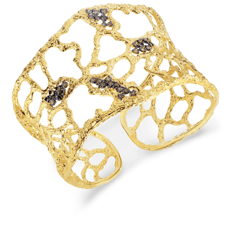 roberto coin cuff with brown diamonds roberto coin cuff with brown diamonds
