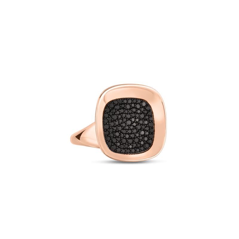 Roberto Coin Small Ring with Black Diamonds