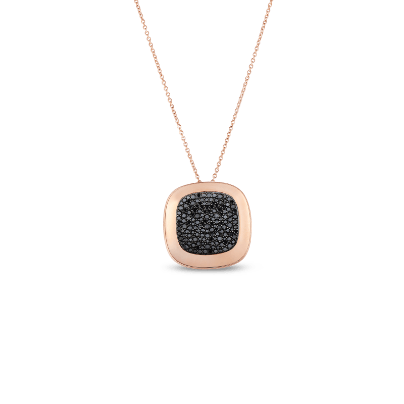 roberto coin large pendant with black diamonds