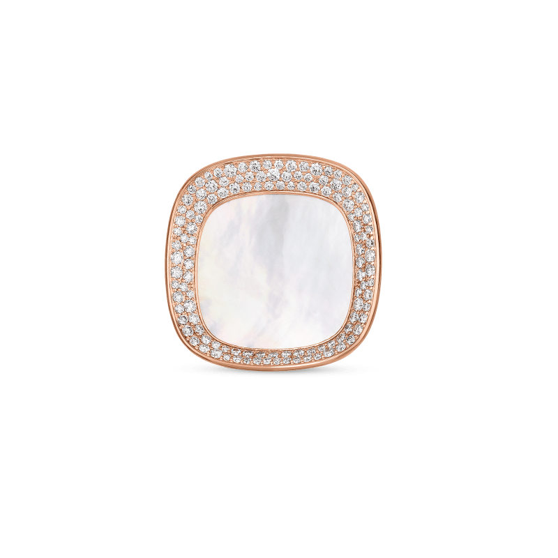 roberto coin large ring with mother of pearl and diamonds