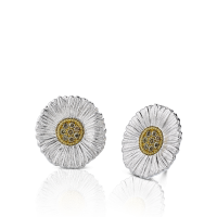 buccellati daisy large button earrings