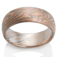 Chris Ploof  Oak Mokume in 14K Red Gold, Pd500 and Silver