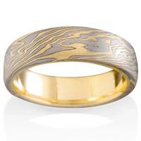 Chris Ploof  Oak Mokume in 18K Yellow Gold, Pd500 and Silver