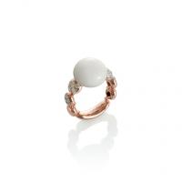 Chantecler Ring in pink gold, diamonds and kogolong