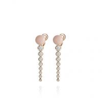 chantecler earrings in pink gold, diamonds, pink coral