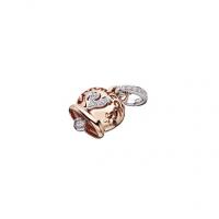 Chantecler Medium charm set in pink gold, diamonds and diamonds pavé rooster