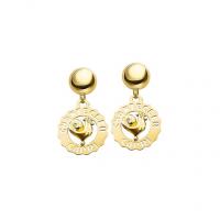 chantecler small earrings rooster set in yellow gold and diamonds