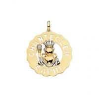 chantecler large charm king frog set in yellow and white gold and diamonds