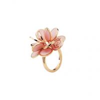 Chantecler Pink gold and pale pink enamel ring