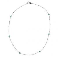 Chantecler Capri necklace, white gold, diamonds and emeralds