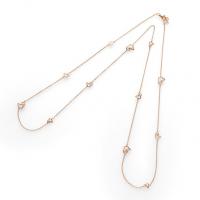 Chantecler 93 cm necklace in pink gold and 13 roosters