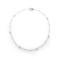 Chantecler 42 cm short necklace in pink gold and white diamonds