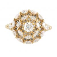 Artemer Marquise Diamond Halo Engagement Ring - Diamond Mandala Ring