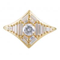 Artemer Baguette Diamond Star Ring