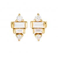 artemer baguette diamond earrings