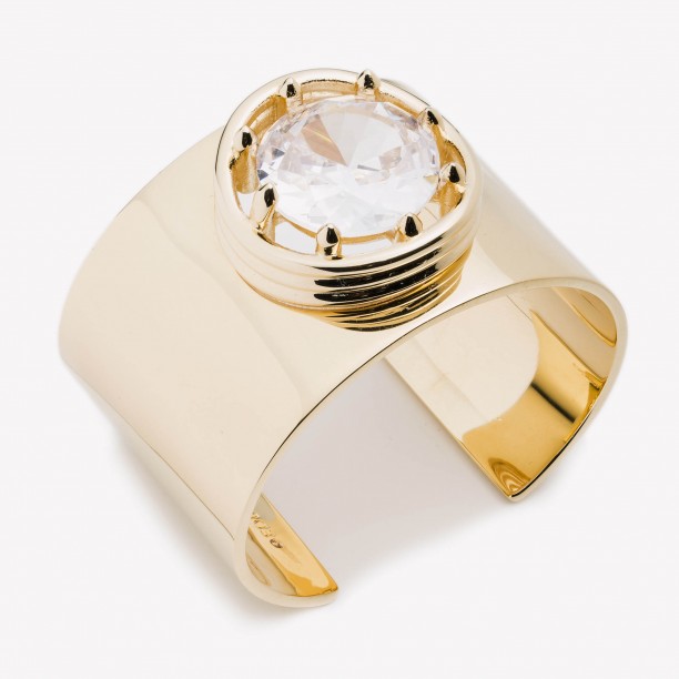 Eddie Borgo - LARGE CIRCLE ESTATE CUFF BRACELET GOLD