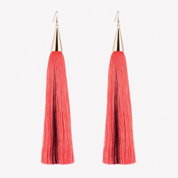 Eddie Borgo - LONG SILK TASSEL EARRINGS GOLD