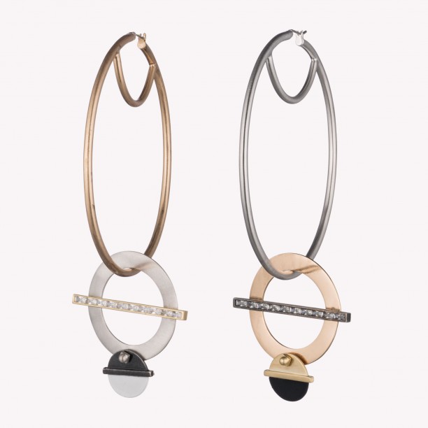 crossbar hoop earrings silver crossbar hoop earrings silver