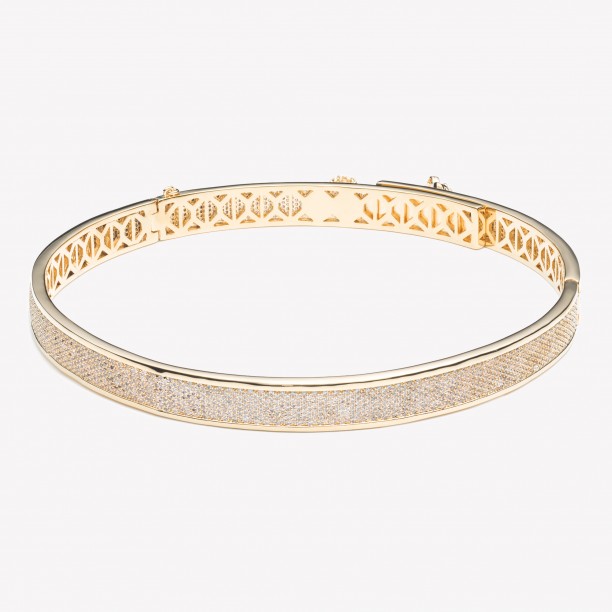 pavÉ safety chain choker gold pavÉ safety chain choker gold