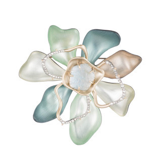 Alexis Bittar Abstract Color Block Flower Pin