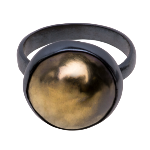 Tara Hutch Designs - 22k Gold Hollow Bezel Ring