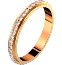 Piaget - Rose gold diamond wedding ring Band width  28 mm