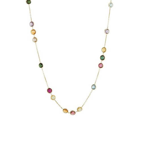 jaipur mixed gemstones small bead long necklace jaipur mixed gemstones small bead long necklace