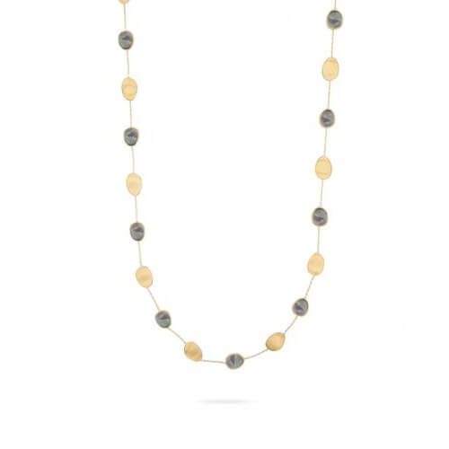 Marco Bicego - Lunaria Gold amp Black Mother of Pearl long Necklace