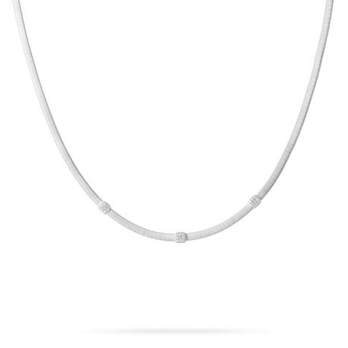 masai three station diamond necklace in white gold masai three station diamond necklace in white gold