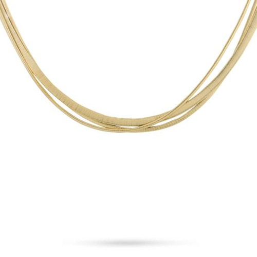 masai three strand crossover necklace in yellow gold masai three strand crossover necklace in yellow gold