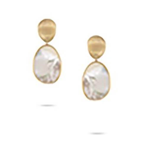Marco Bicego - Lunaria Medium Gold amp White Mother of Pearl Earrings