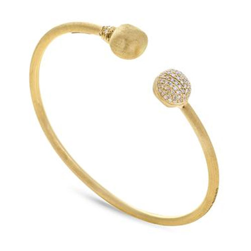 Marco Bicego - Africa Gold with Diamond Pave Kissing Bangle