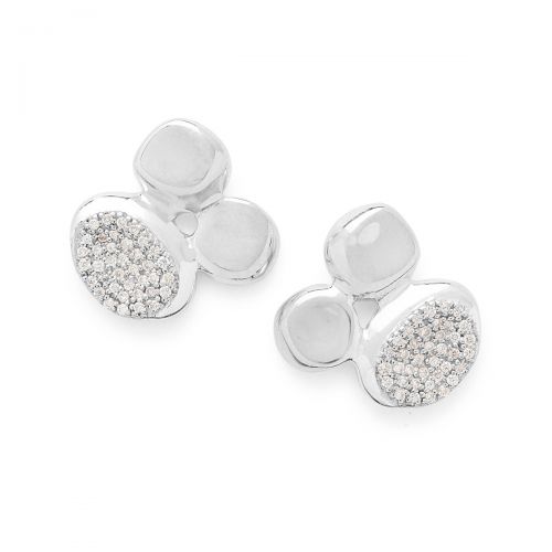 Ippolita - Cluster Stud Earrings in Sterling Silver with Diamonds