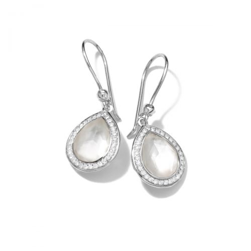 Ippolita - Mini Teardrop Earrings in Sterling Silver with Diamonds