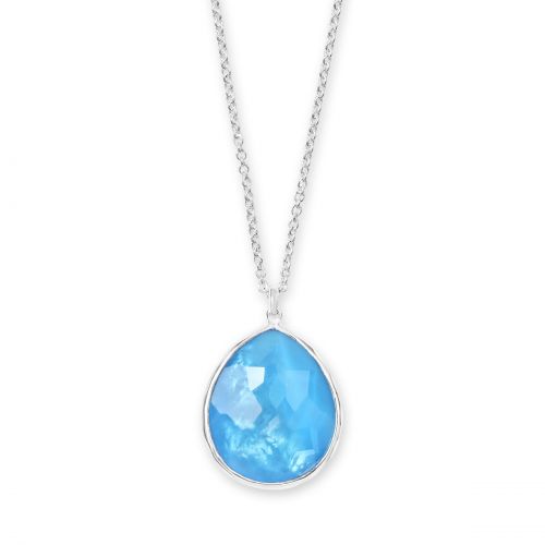 large teardrop pendant necklace in sterling silver large teardrop pendant necklace in sterling silver