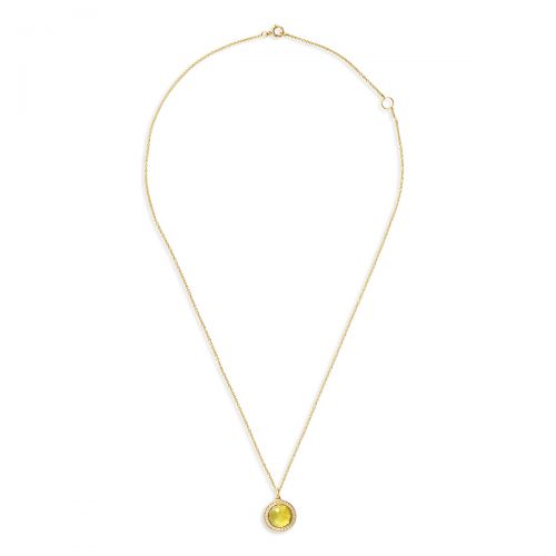 mini pendant necklace in 18k gold with diamonds mini pendant necklace in 18k gold with diamonds