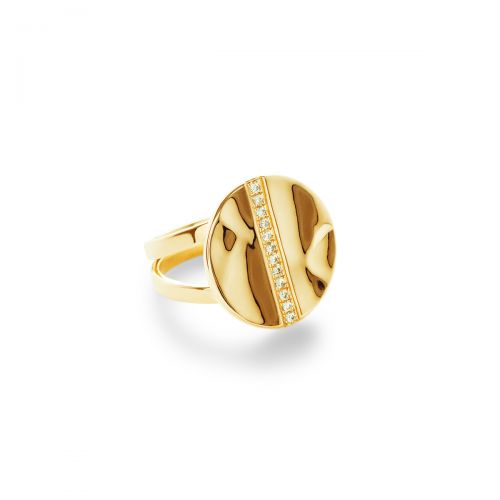 Ippolita - Disc Ring in 18K Gold with Diamonds