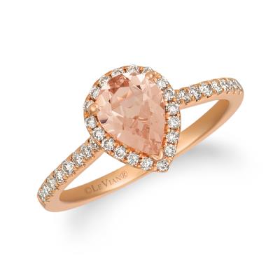Le Vian - 14K Strawberry Gold Peach Morganite 34 cts Ring with Nude Diamonds 13 cts